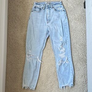Abercrombie & Fitch Light Blue Distressed Women's Jeans